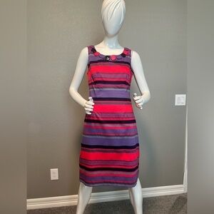 Boden Jewel Embellished Neckline, Stripped Dress